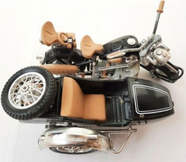 Polistil BMW R 75 Motorrad mit Beiwagen 1955 Metallmodell (6642)